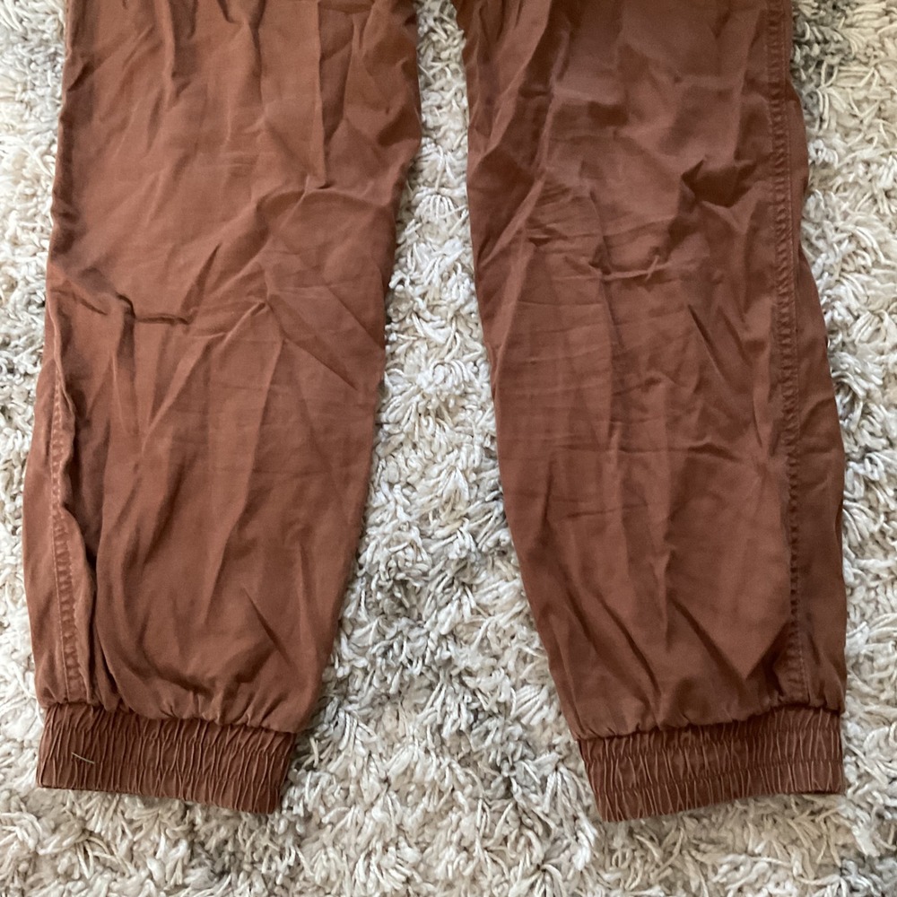 Rust Brown Drawstring Jogger Pants with Pockets Womens Small - Picture 5 of 10